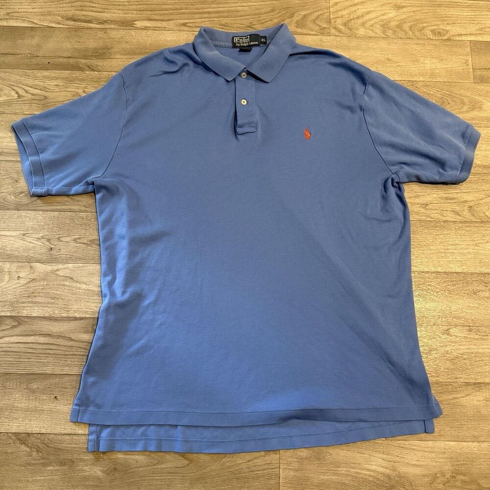 Polo Ralph Lauren Polo Mens Size XL Blue Short Sleeve Cotton Casual Pony Logo